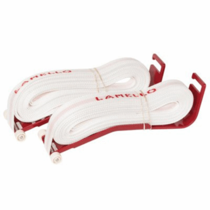 Hebilla para las abrazaderas, incl. cinta de sujeción de 8m