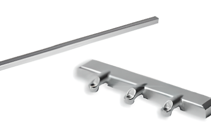 BARRA SLIDE Y JUEGO ADAPTADOR VITRINA ALUMINIO