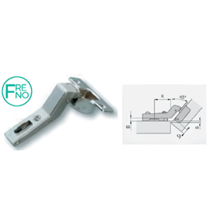 BISAGRA CLICK RINCÓN ALTO 45º FRENO C.48