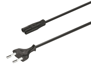 Cable de alimentación para transformador, Con conector para pequeños aparatos para entrada C8