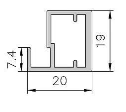 PERFIL VITRINA MODELO SEVILLA